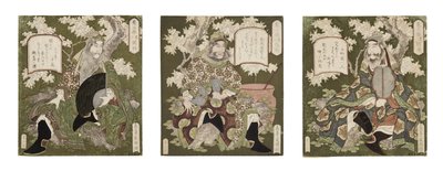 Number One: Liu Bei; Number Two: Guan Yu; Number Three: Zhang Fei, 1823-25 by Yashima Gakutei